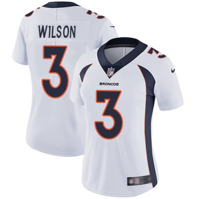 Nike Denver Broncos #3 Russell Wilson White Women's Stitched NFL Vapor Untouchable Limited Jersey